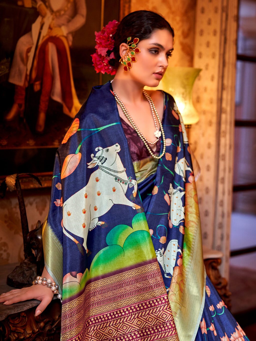 showcasing the beauty and craftsmanship of Silk Saree.