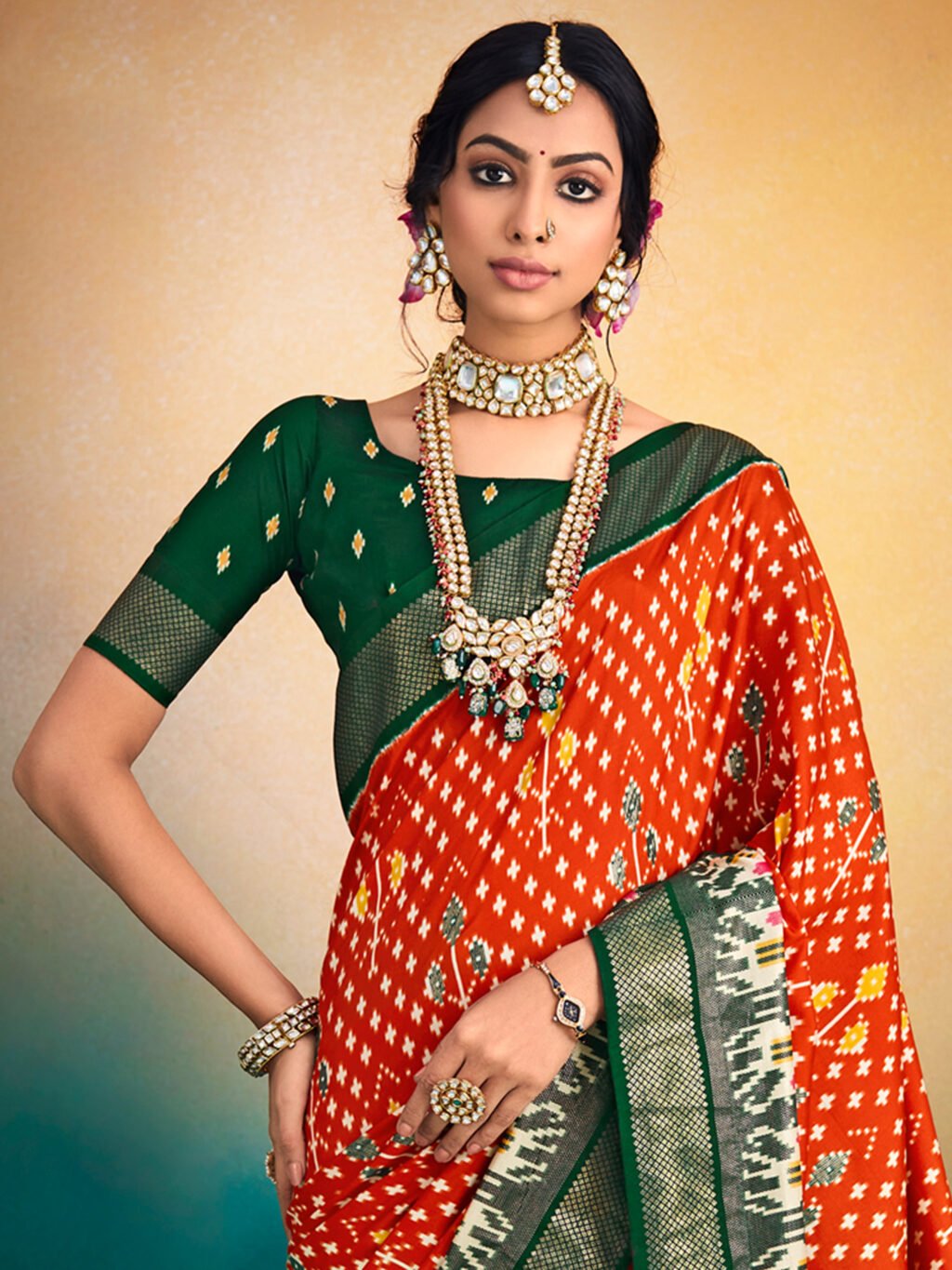 showcasing the beauty and craftsmanship of Traditional Saree.