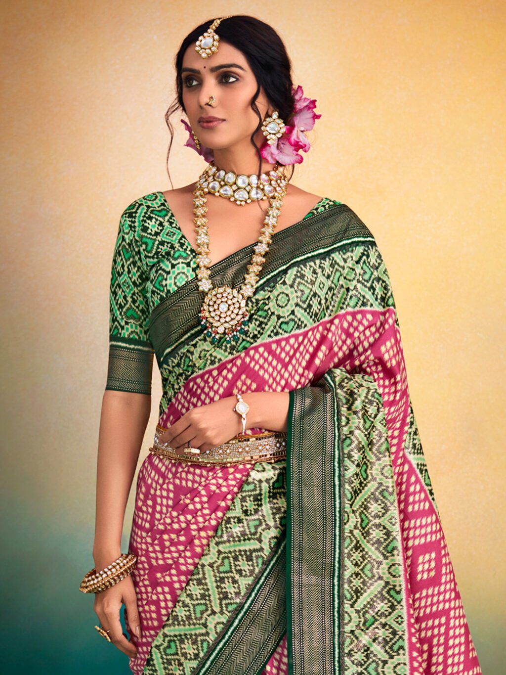 showcasing the beauty and craftsmanship of Designer Saree.