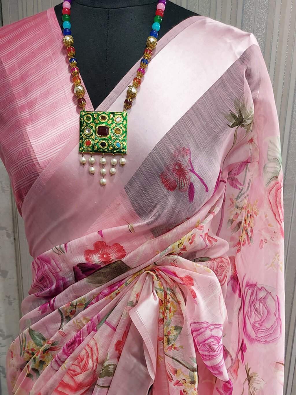 showcasing the beauty and craftsmanship of Party Wear Saree.