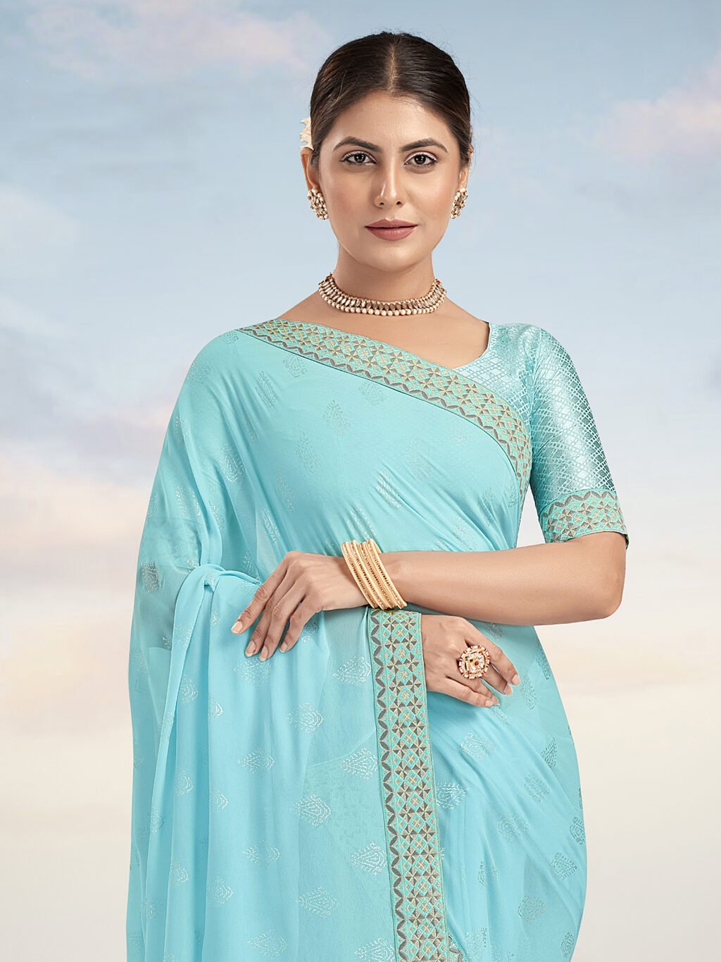 showcasing the beauty and craftsmanship of Traditional Saree.