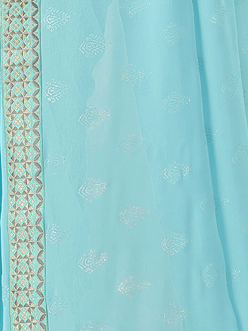 Light Blue Soft Georgette Saree - Image 4
