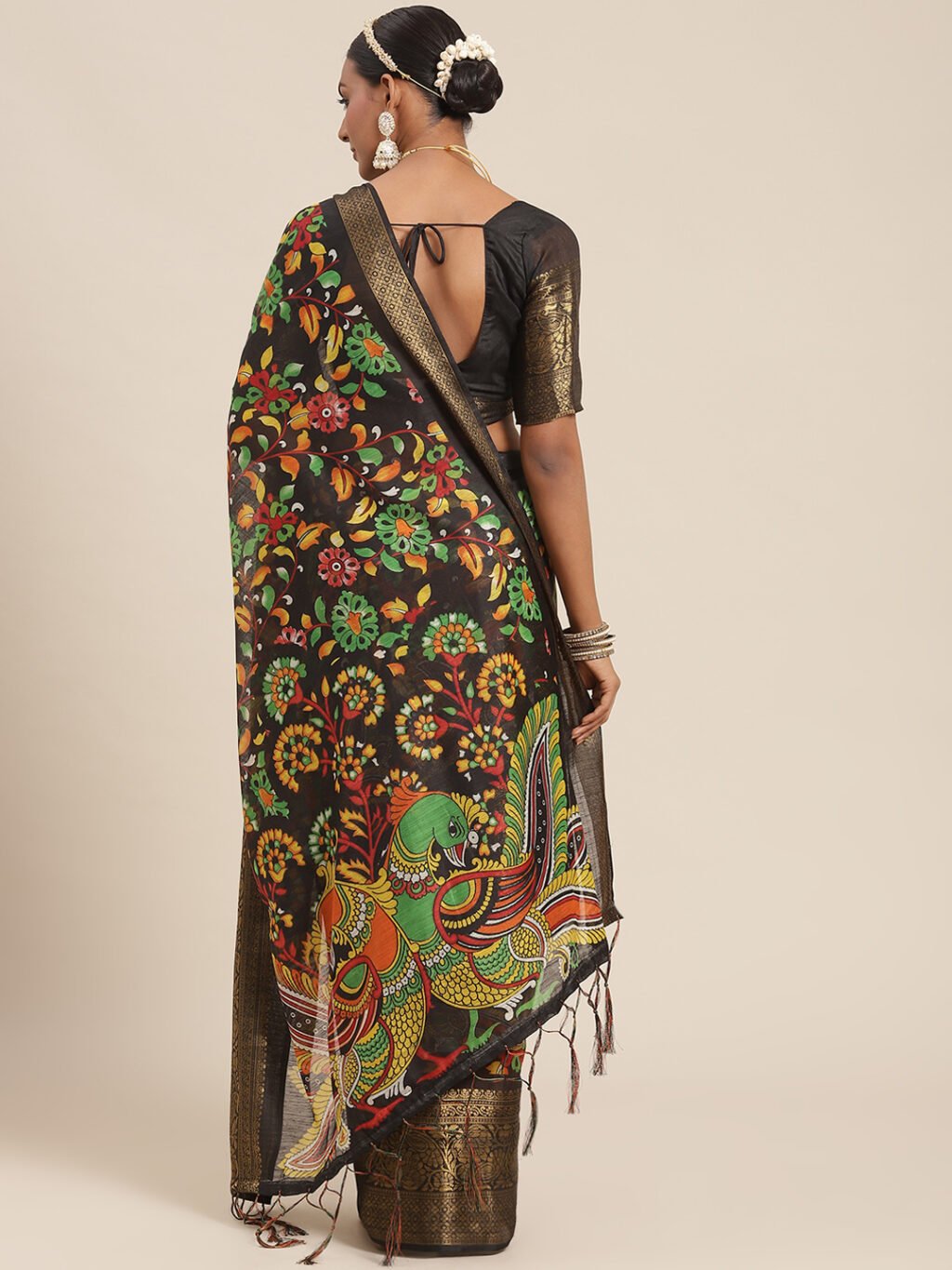 showcasing the beauty and craftsmanship of Silk Saree.