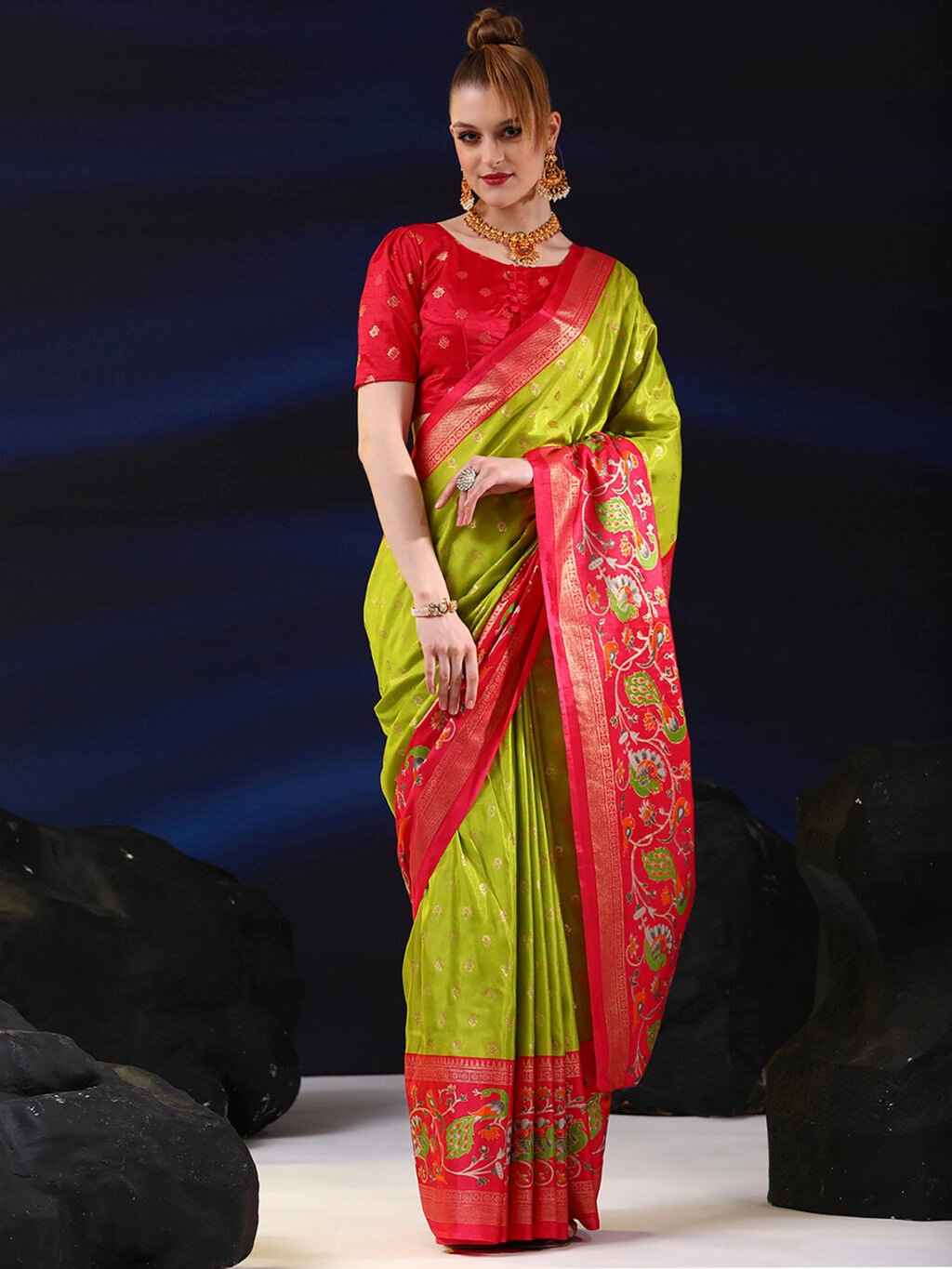 Image of Light Green Silk Saree