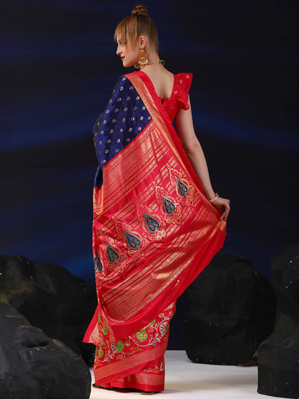 showcasing the beauty and craftsmanship of Designer Saree.