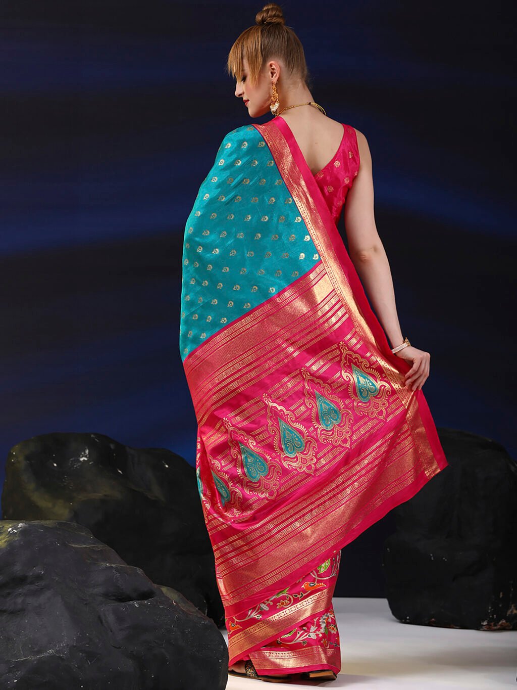 showcasing the beauty and craftsmanship of Designer Saree.