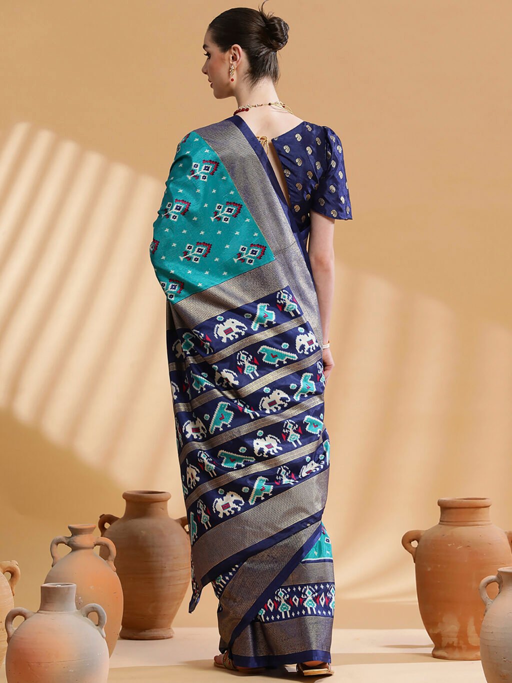 showcasing the beauty and craftsmanship of Party Wear Saree.
