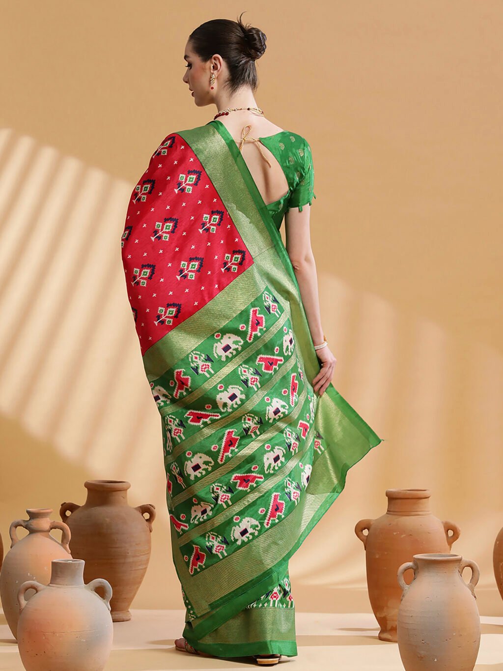 showcasing the beauty and craftsmanship of Traditional Saree.