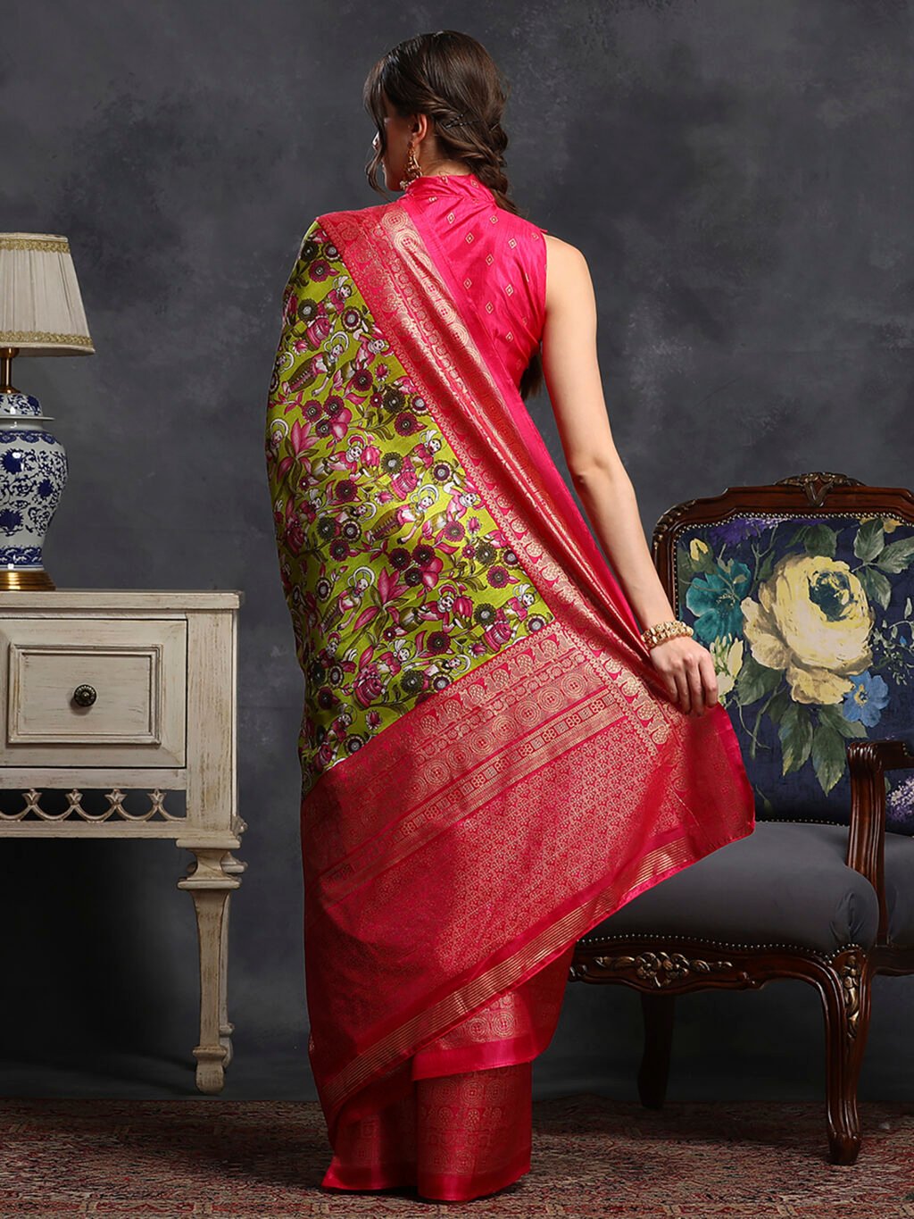 showcasing the beauty and craftsmanship of Traditional Saree.