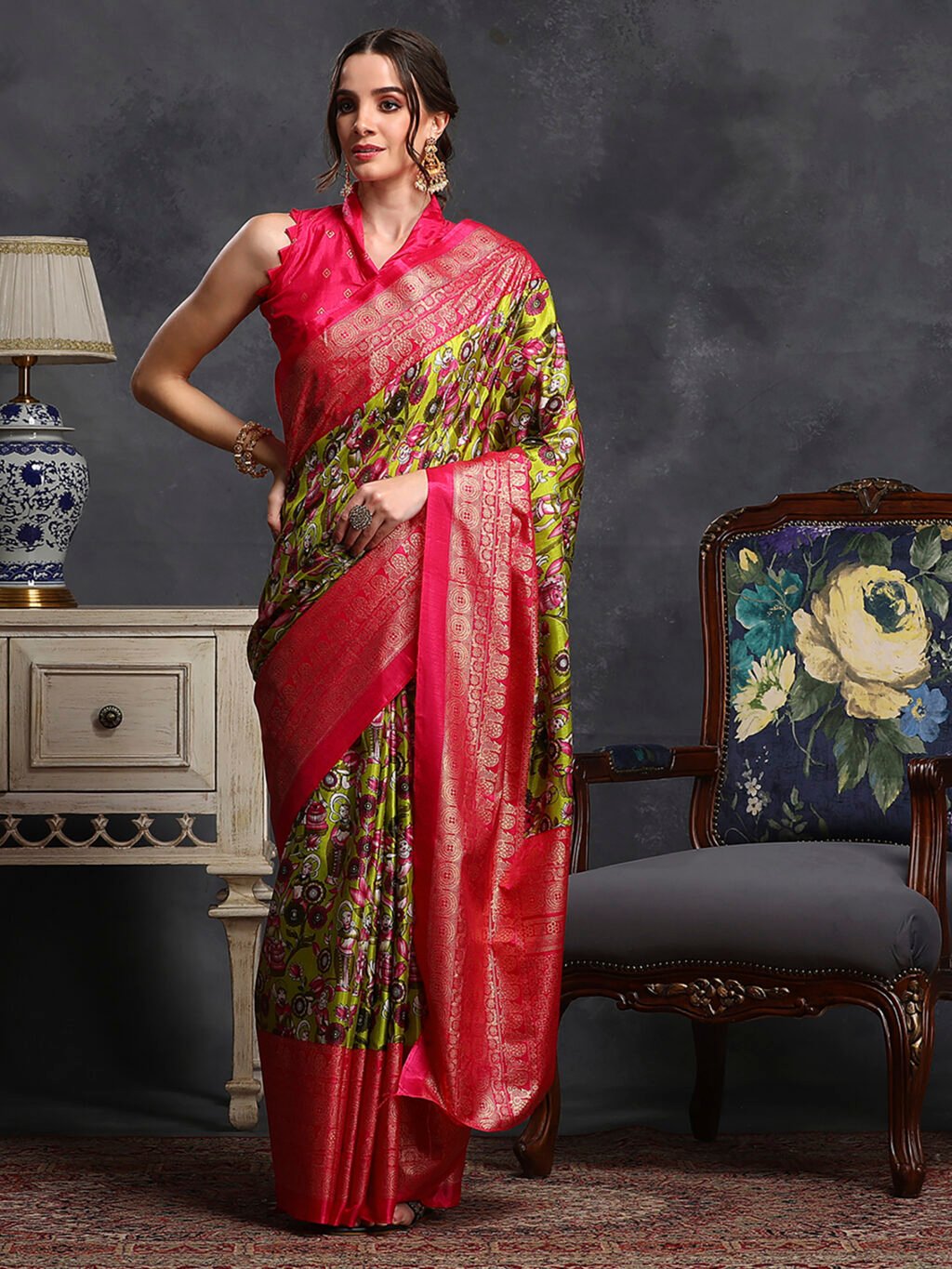 Image of Light Green Silk Saree