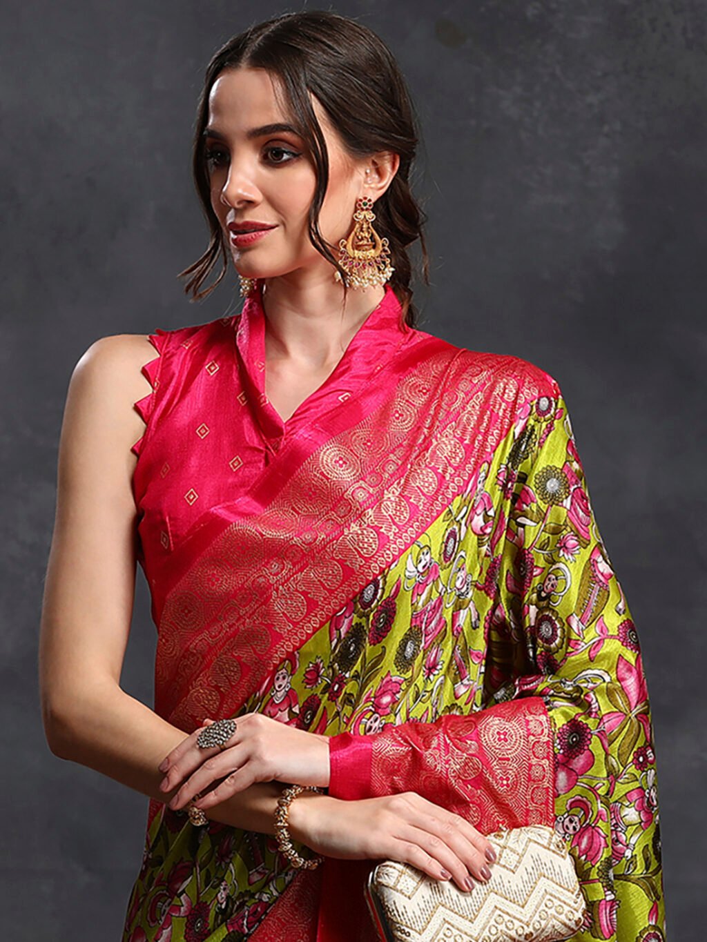 Light Green Silk Saree - Image 4