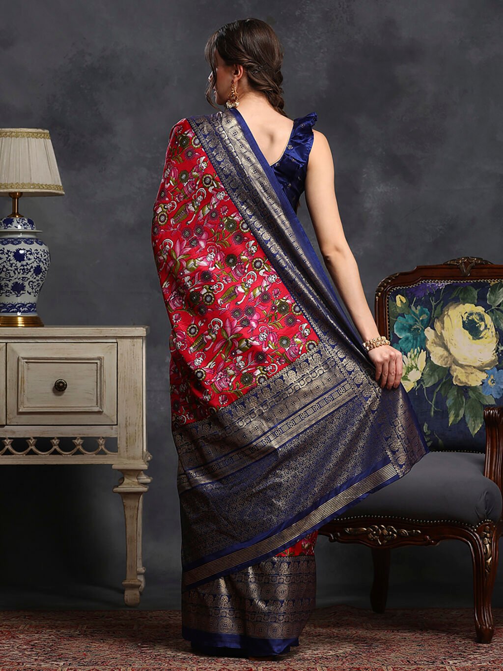 showcasing the beauty and craftsmanship of Party Wear Saree.