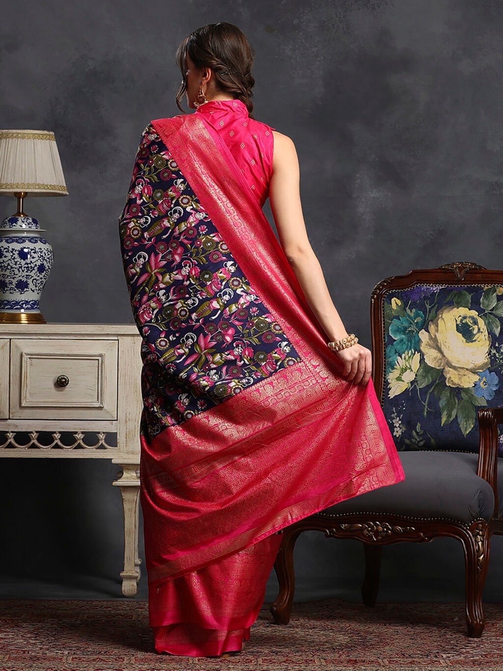 showcasing the beauty and craftsmanship of Designer Saree.