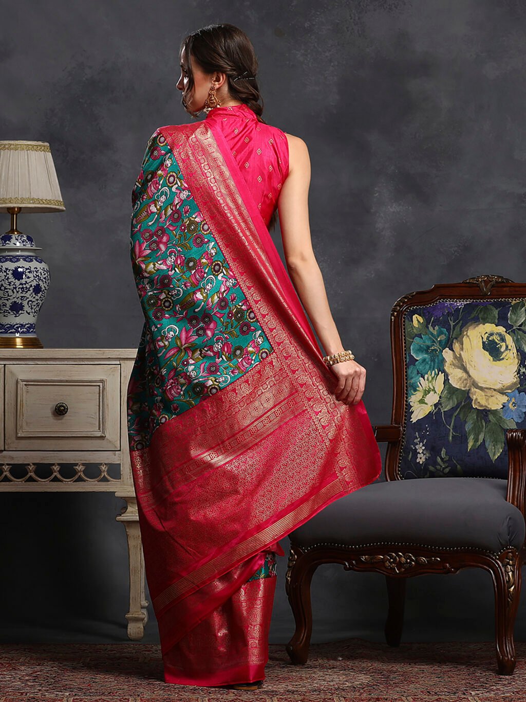 showcasing the beauty and craftsmanship of Traditional Saree.