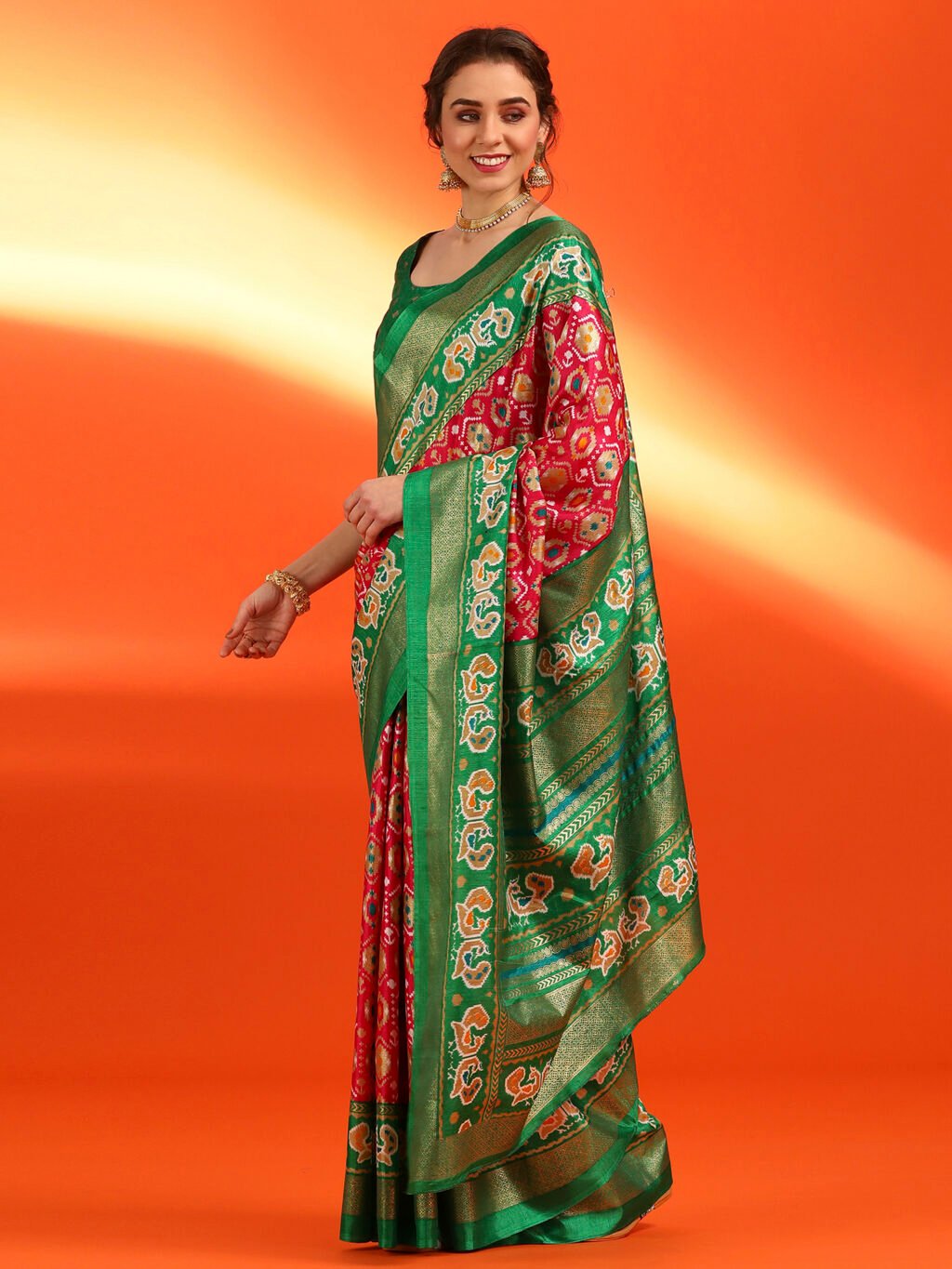 Red Silk Saree - Image 3