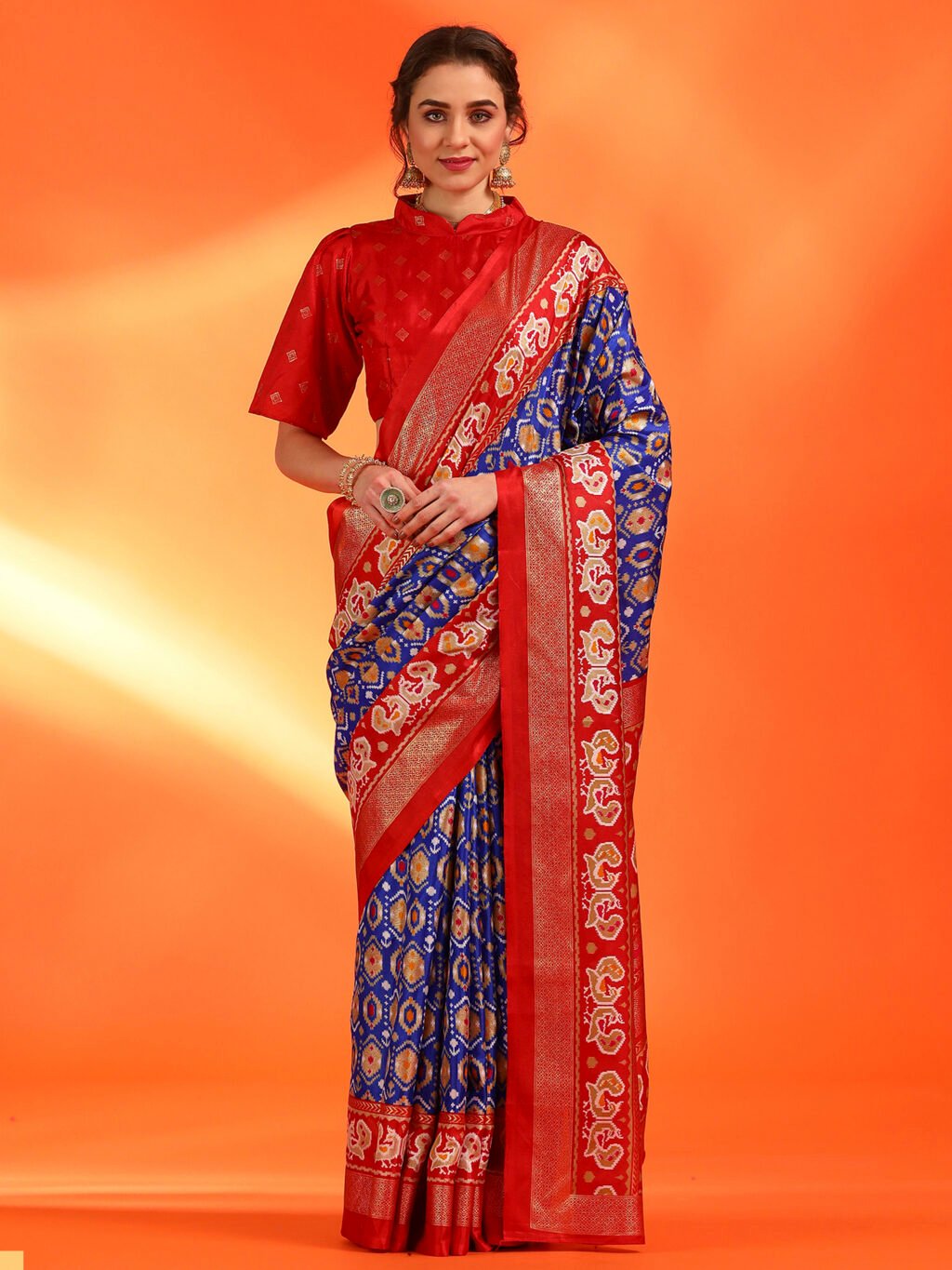 Image of Blue Silk Saree