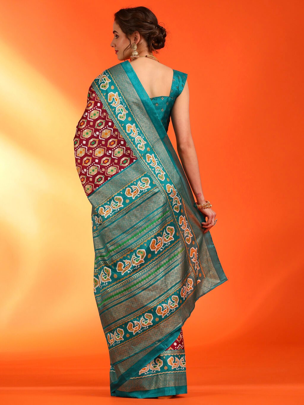 showcasing the beauty and craftsmanship of Party Wear Saree.
