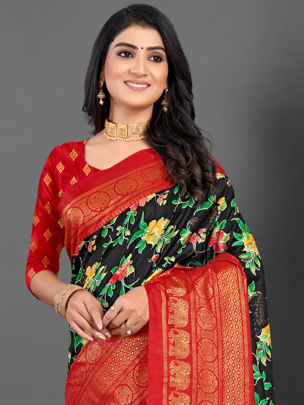showcasing the beauty and craftsmanship of Party Wear Saree.