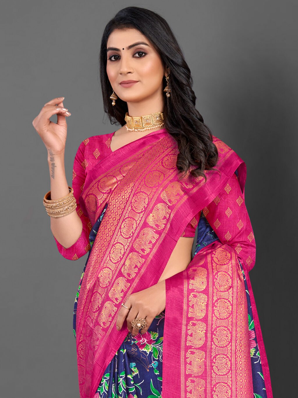 showcasing the beauty and craftsmanship of Festive Saree.
