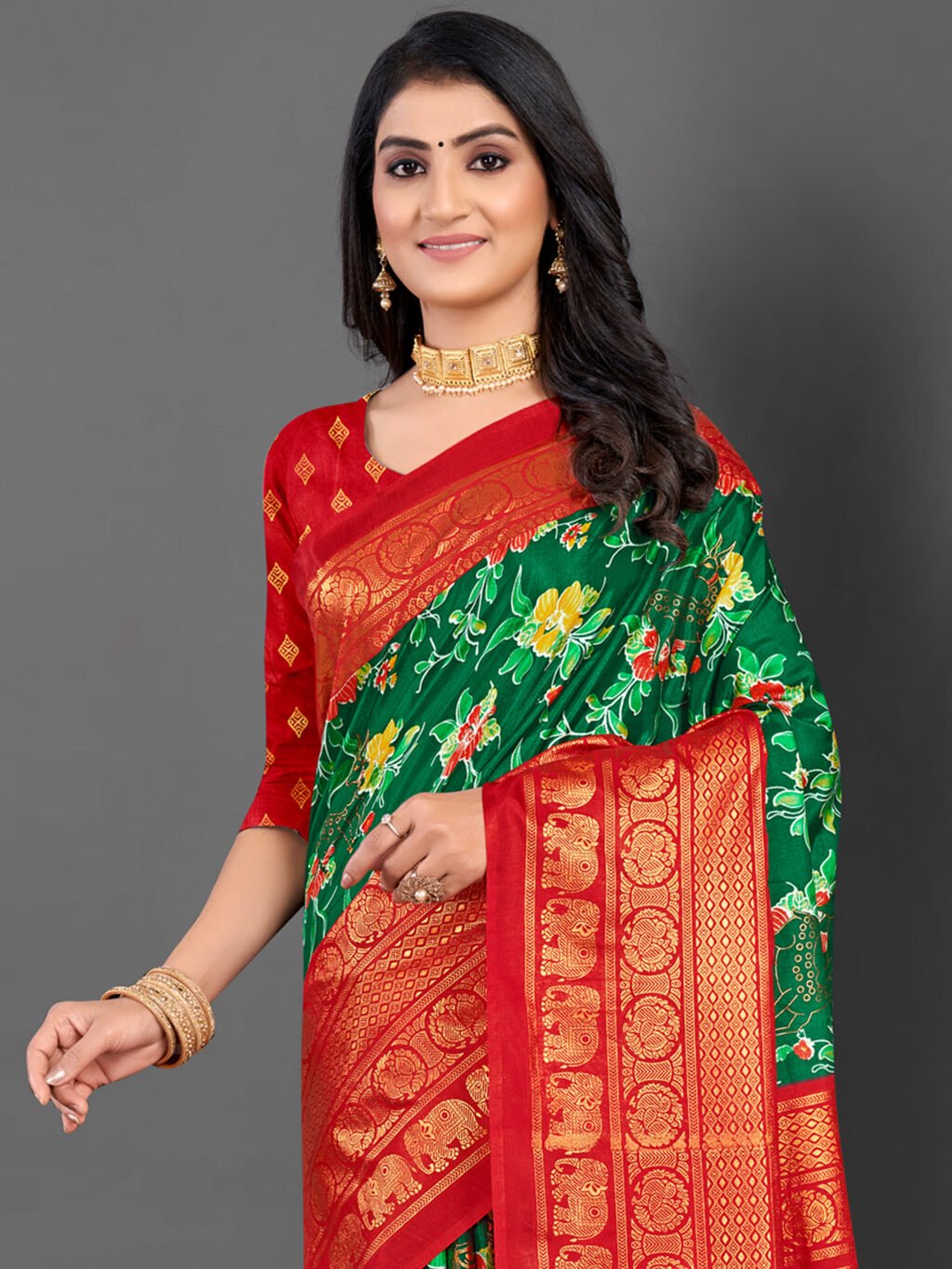 showcasing the beauty and craftsmanship of Traditional Saree.