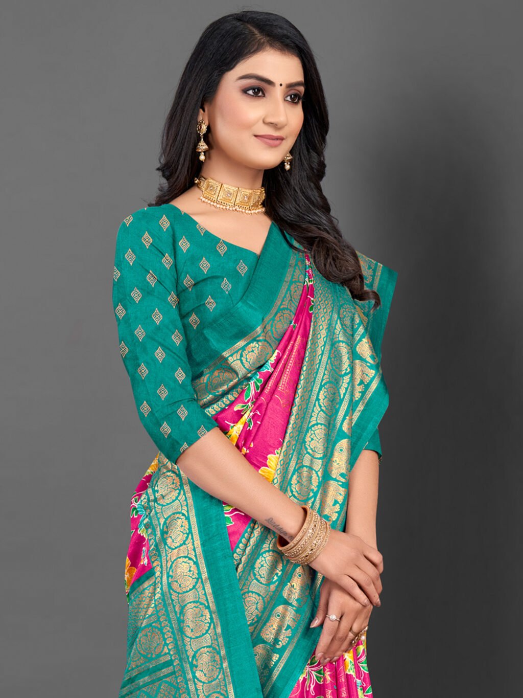showcasing the beauty and craftsmanship of Designer Saree.