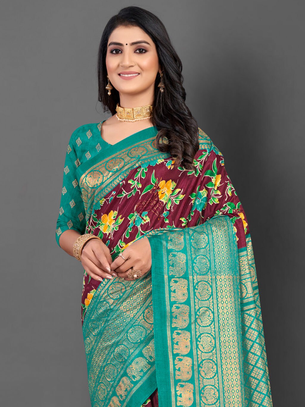 showcasing the beauty and craftsmanship of Traditional Saree.