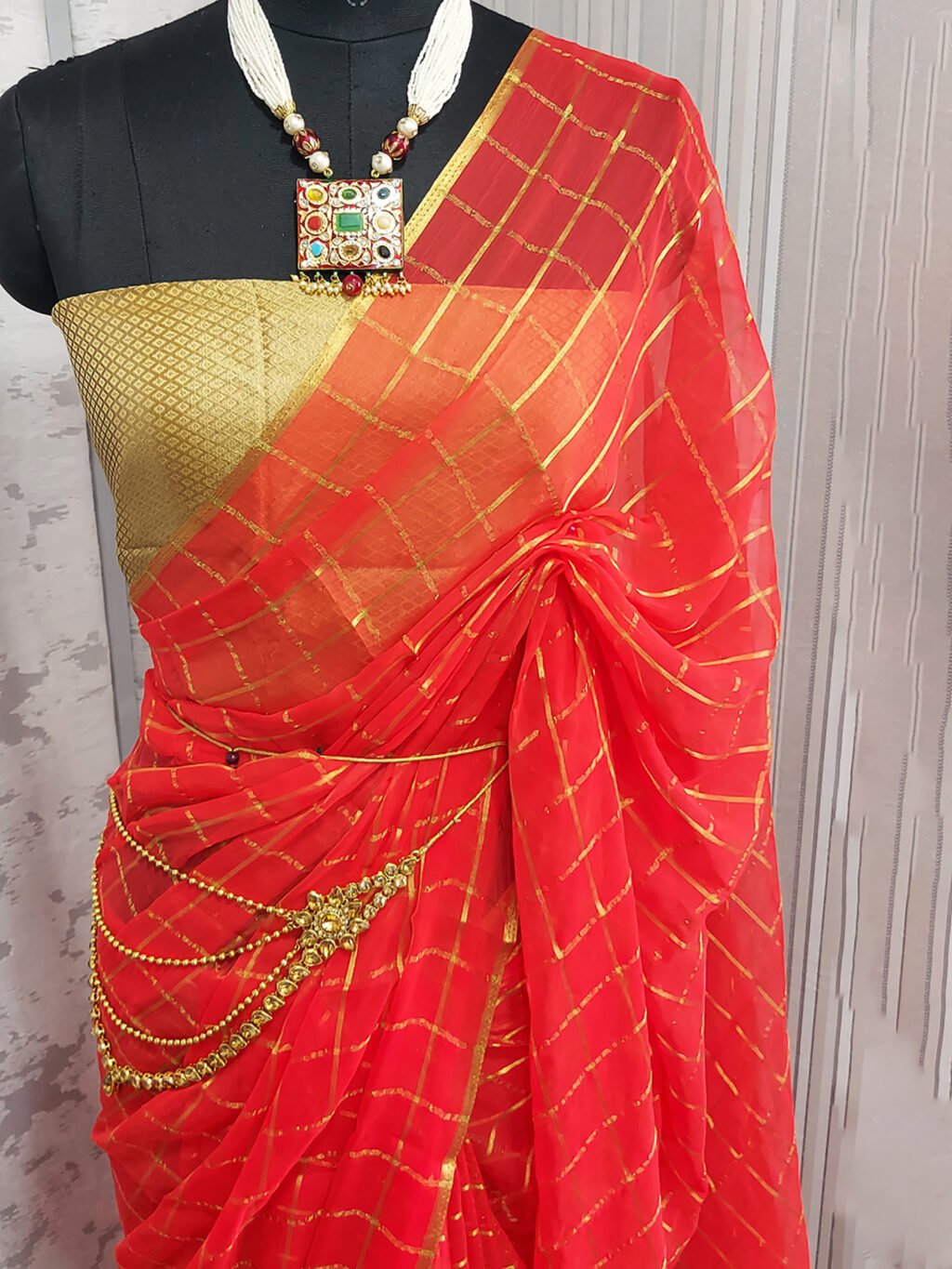 showcasing the beauty and craftsmanship of Silk Saree.