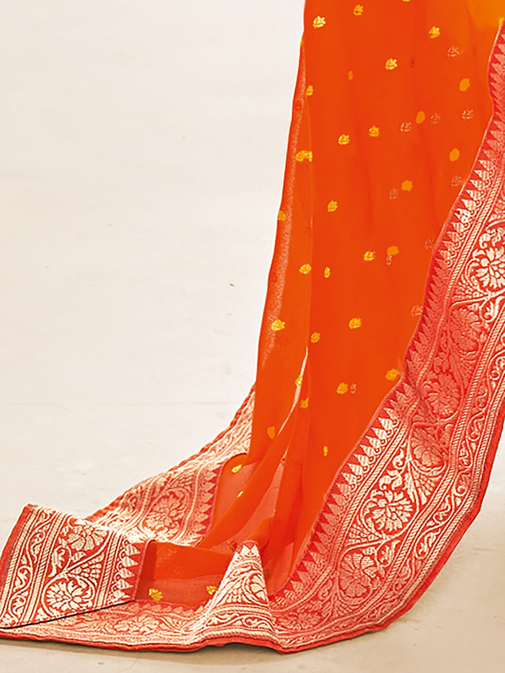 Mustard Silk Saree - Image 4