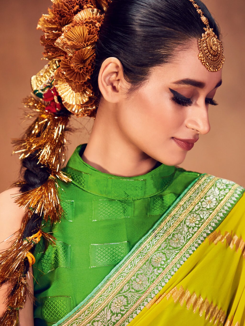 showcasing the beauty and craftsmanship of Silk Saree.