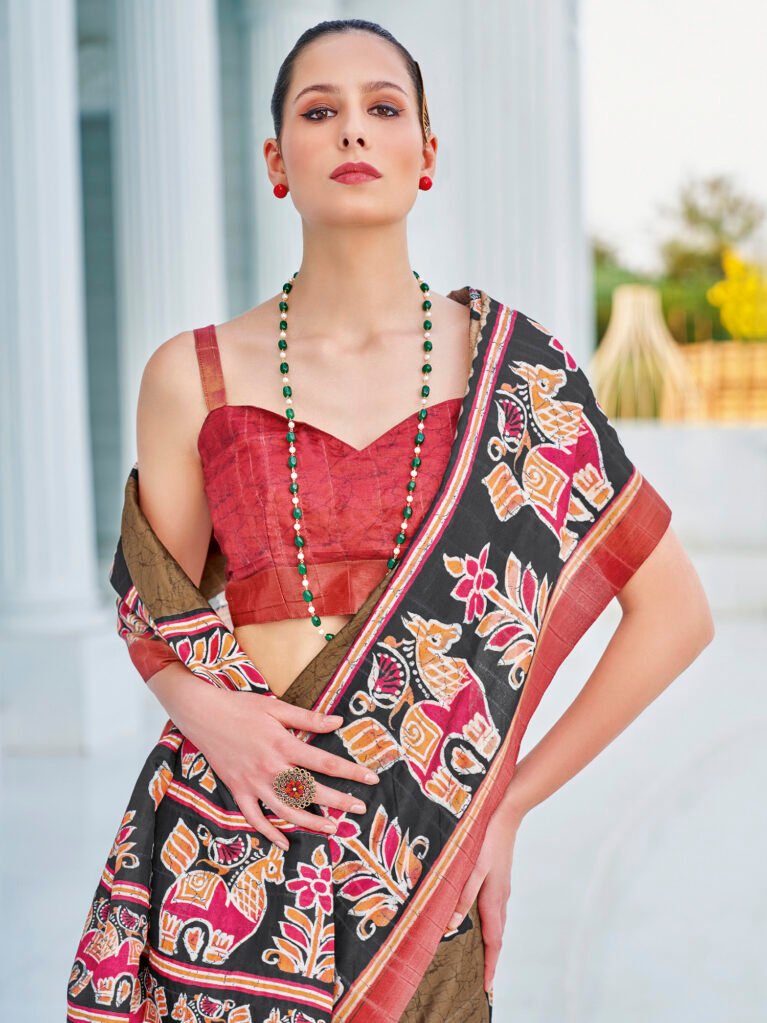 showcasing the beauty and craftsmanship of Traditional Saree.