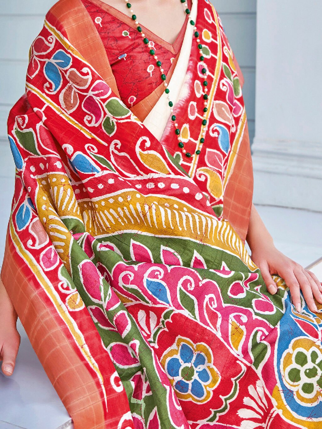 White Cotton Saree - Image 4