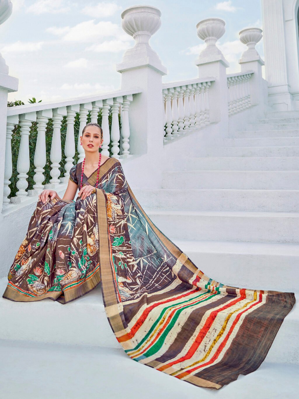 showcasing the beauty and craftsmanship of Designer Saree.
