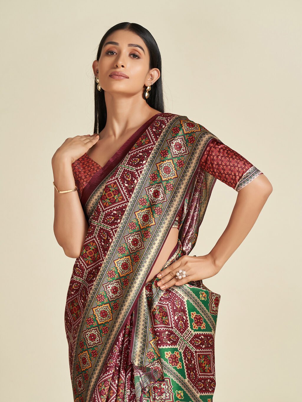 showcasing the beauty and craftsmanship of Traditional Saree.