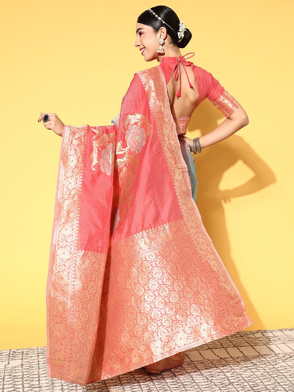 showcasing the beauty and craftsmanship of Traditional Saree.