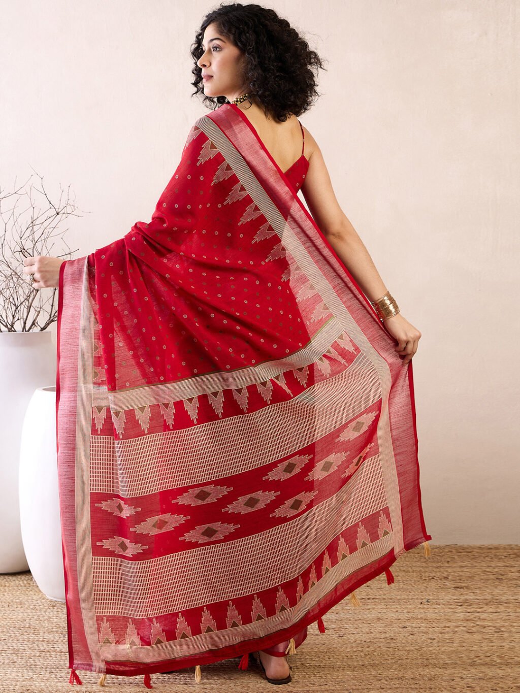 showcasing the beauty and craftsmanship of Designer Saree.