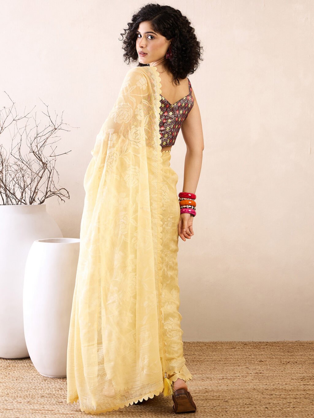 showcasing the beauty and craftsmanship of Traditional Saree.