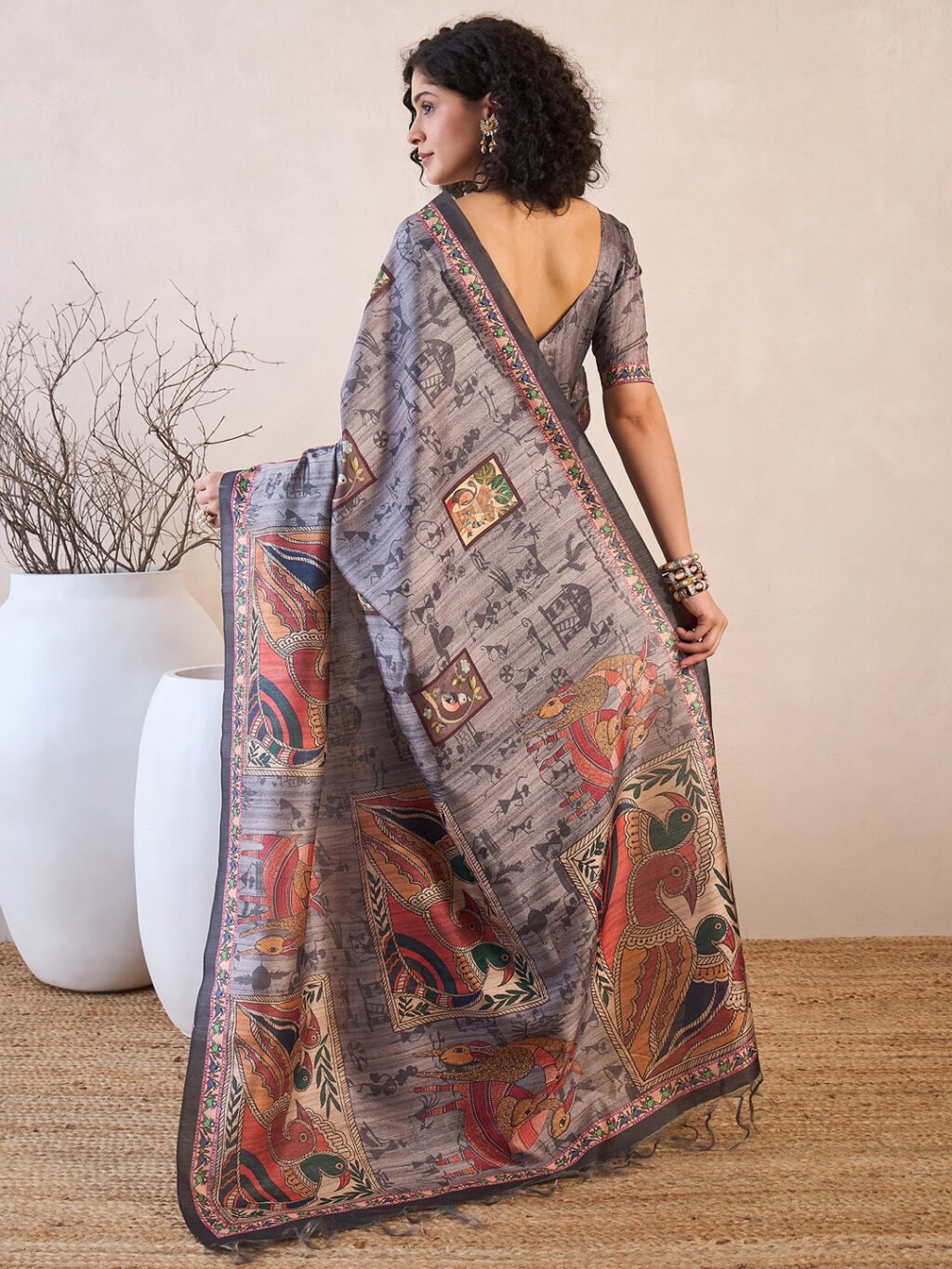 showcasing the beauty and craftsmanship of Traditional Saree.