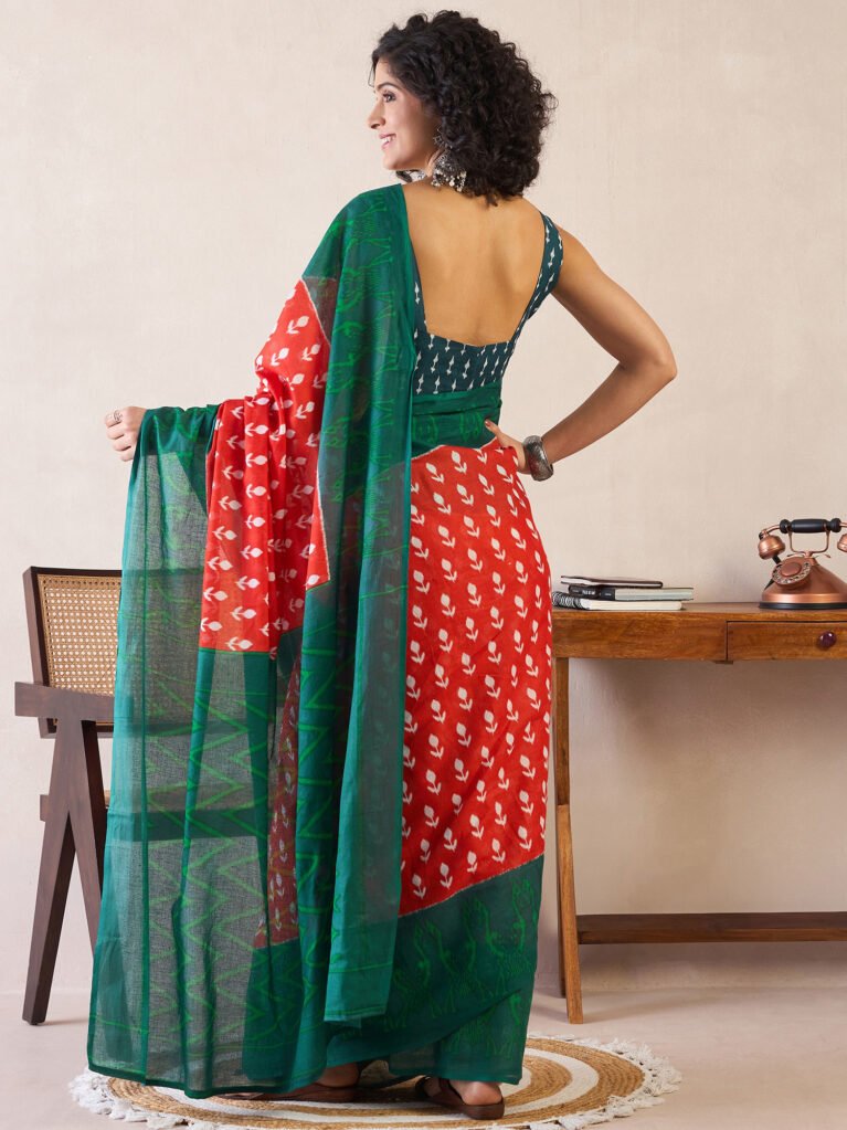 showcasing the beauty and craftsmanship of Party Wear Saree.