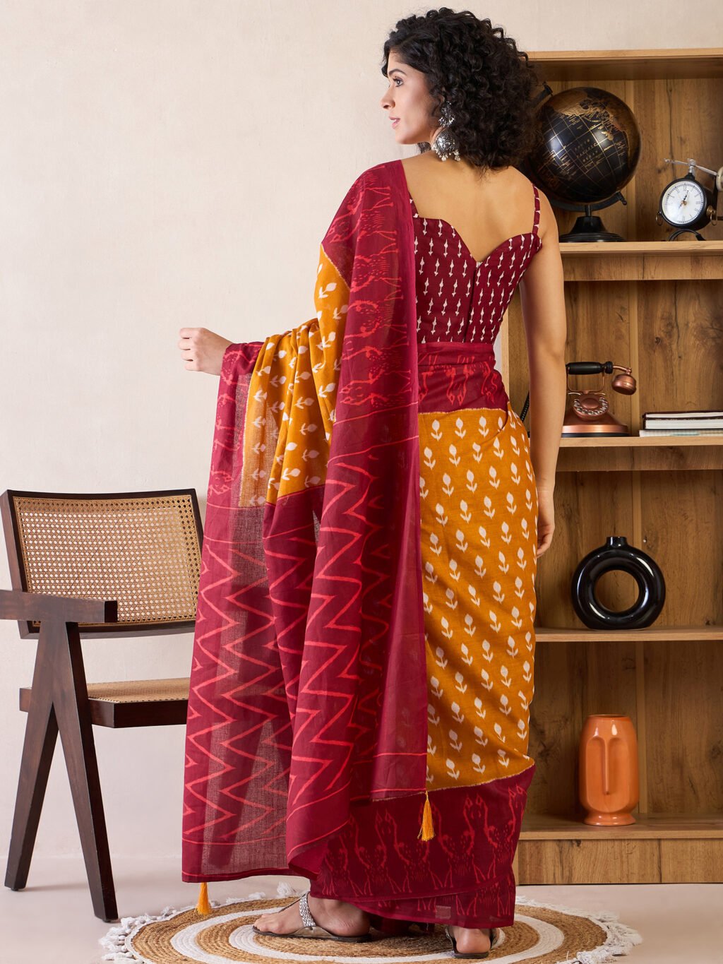 showcasing the beauty and craftsmanship of Designer Saree.
