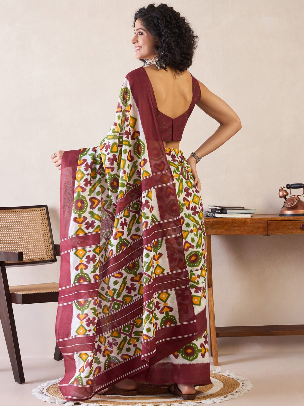 showcasing the beauty and craftsmanship of Party Wear Saree.