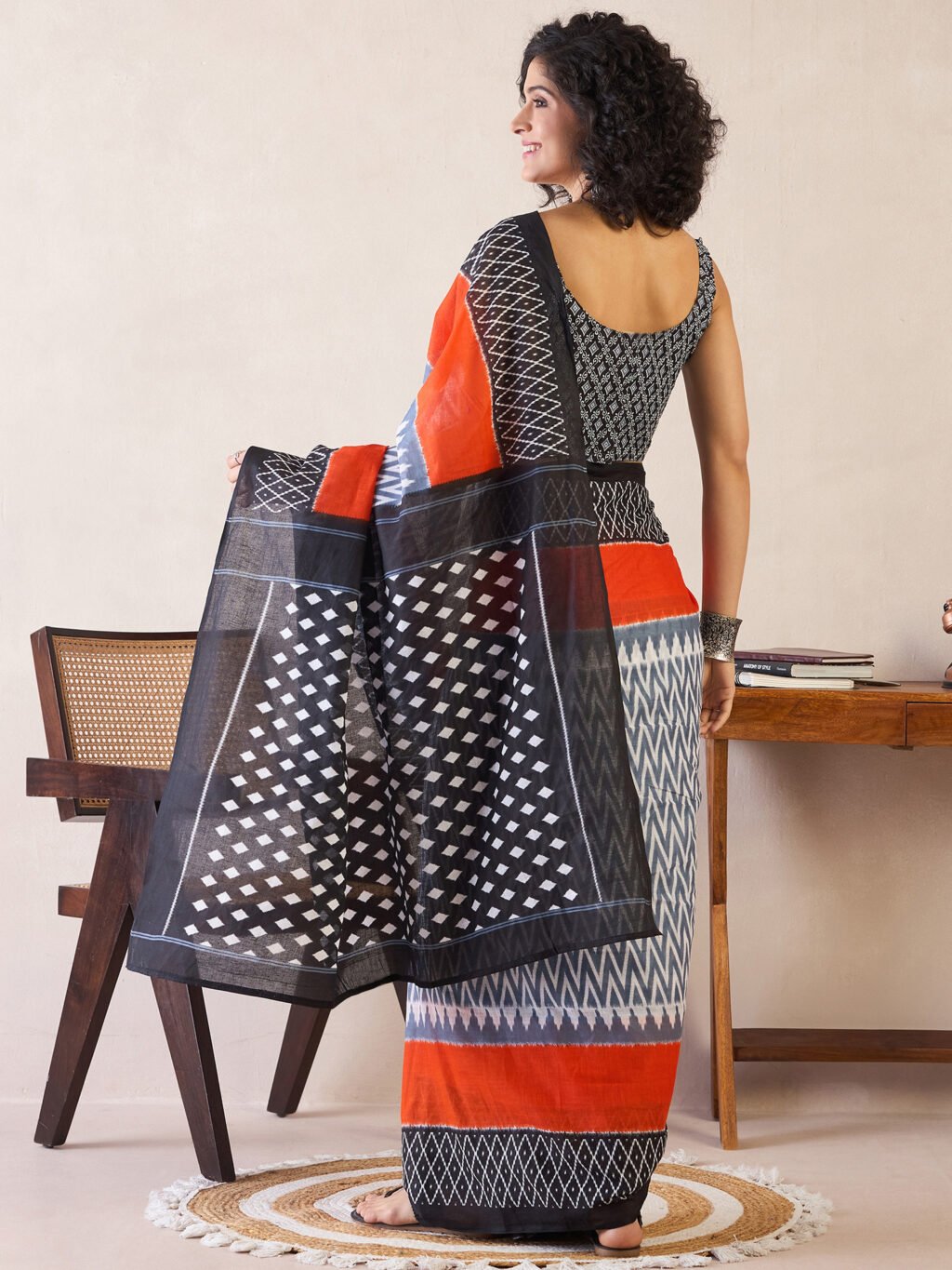 showcasing the beauty and craftsmanship of Silk Saree.