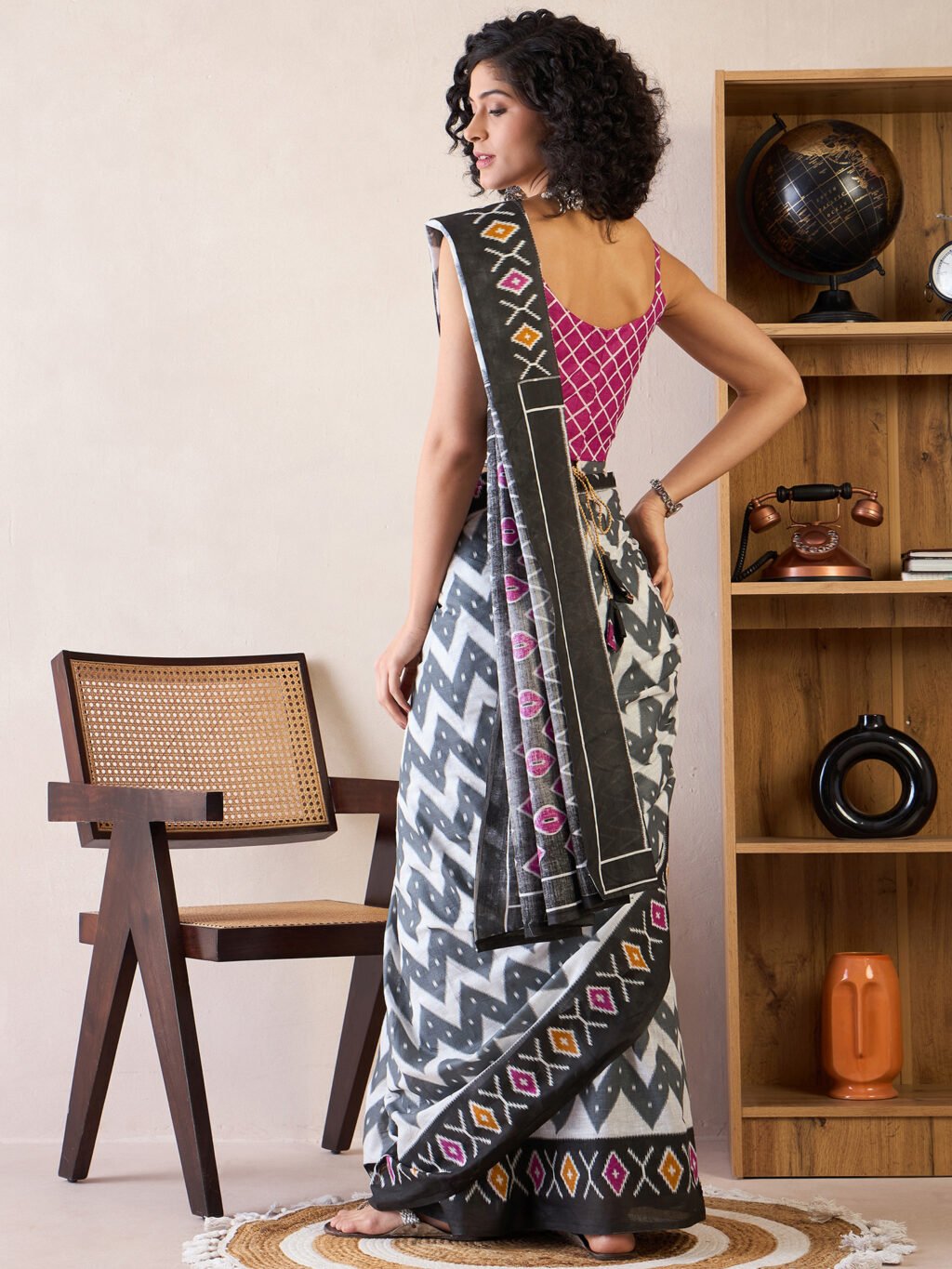showcasing the beauty and craftsmanship of Designer Saree.