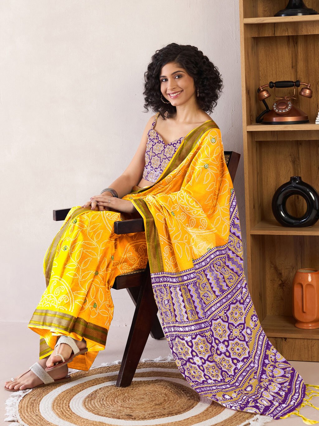 Yellow Cotton Saree - Image 4