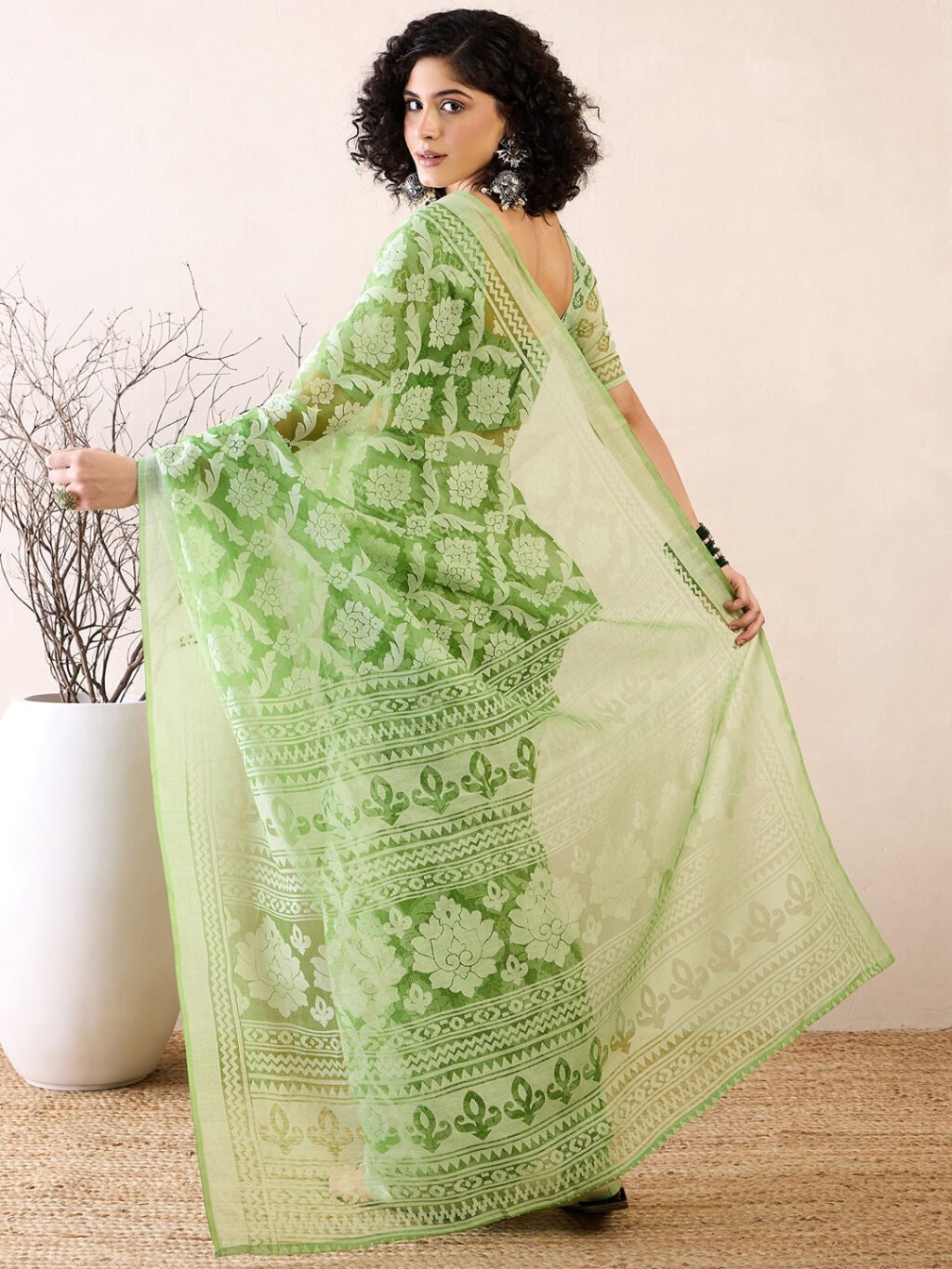 showcasing the beauty and craftsmanship of Silk Saree.