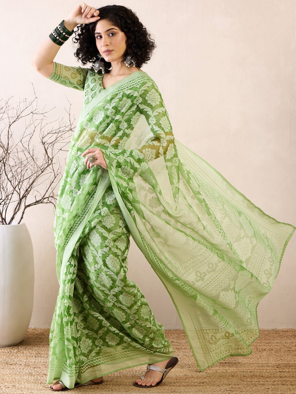 Green Saree - Image 3