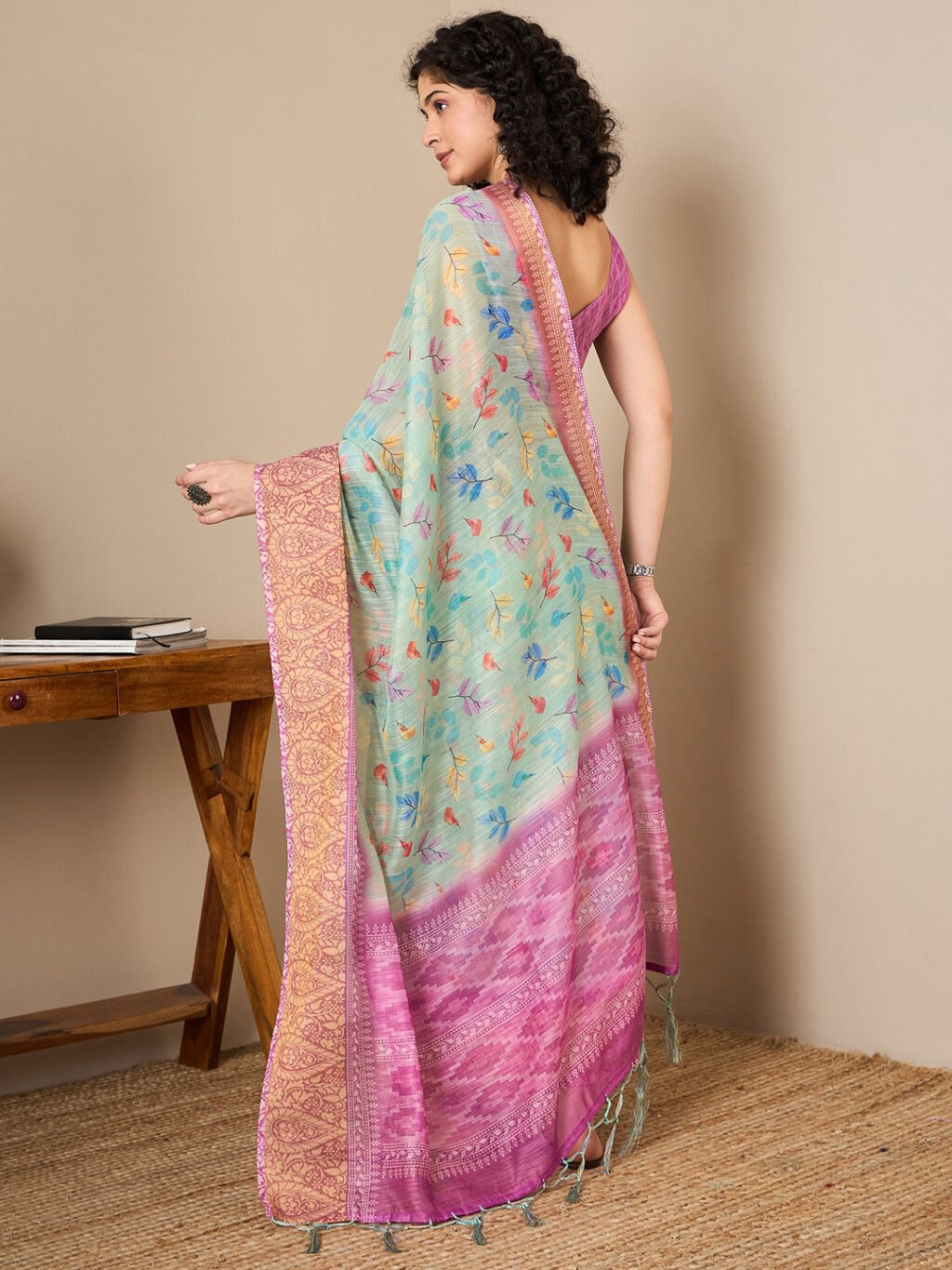 showcasing the beauty and craftsmanship of Festive Saree.