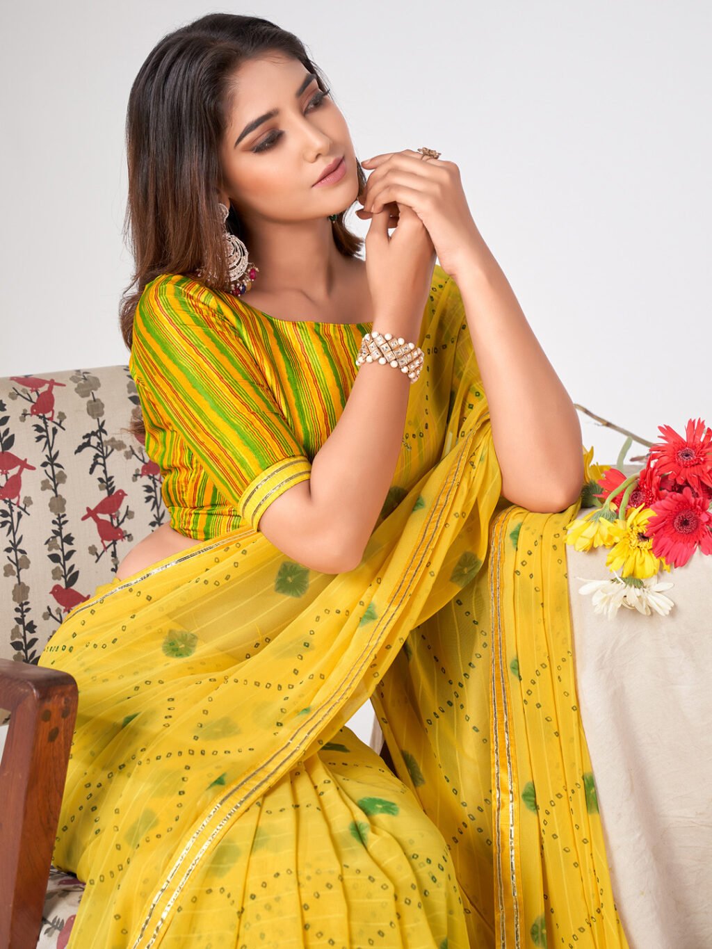 showcasing the beauty and craftsmanship of Traditional Saree.
