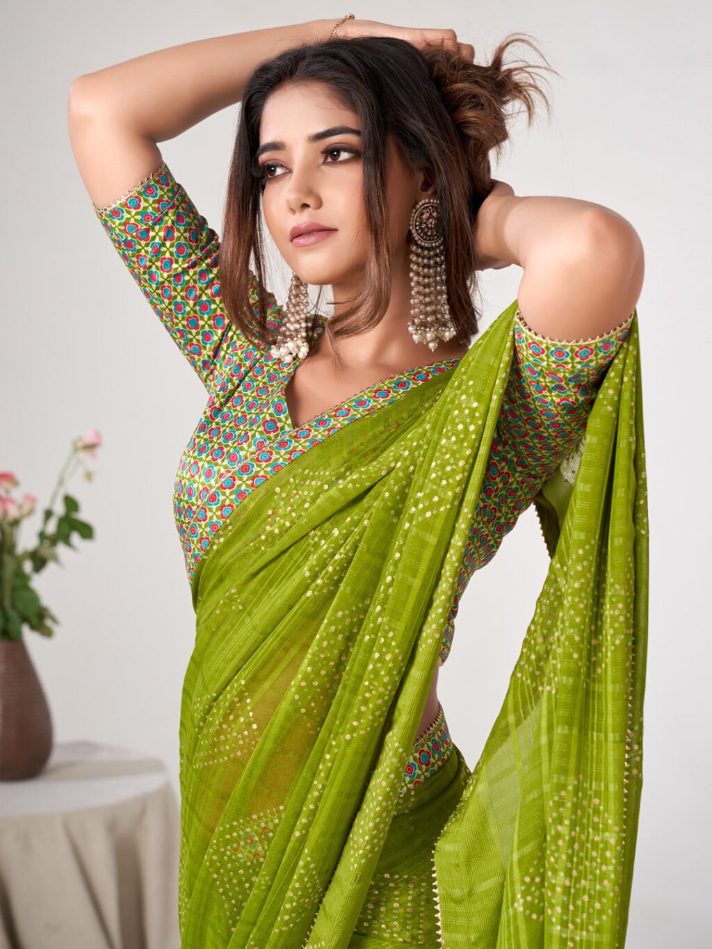 showcasing the beauty and craftsmanship of Festive Saree.