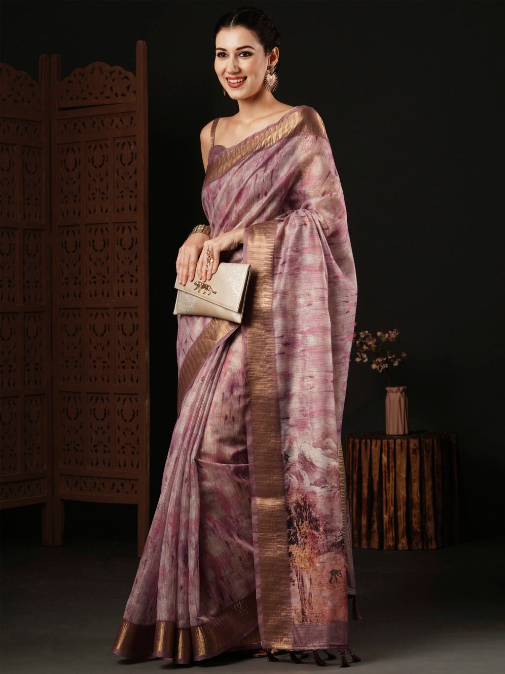 Mauve Saree - Image 3