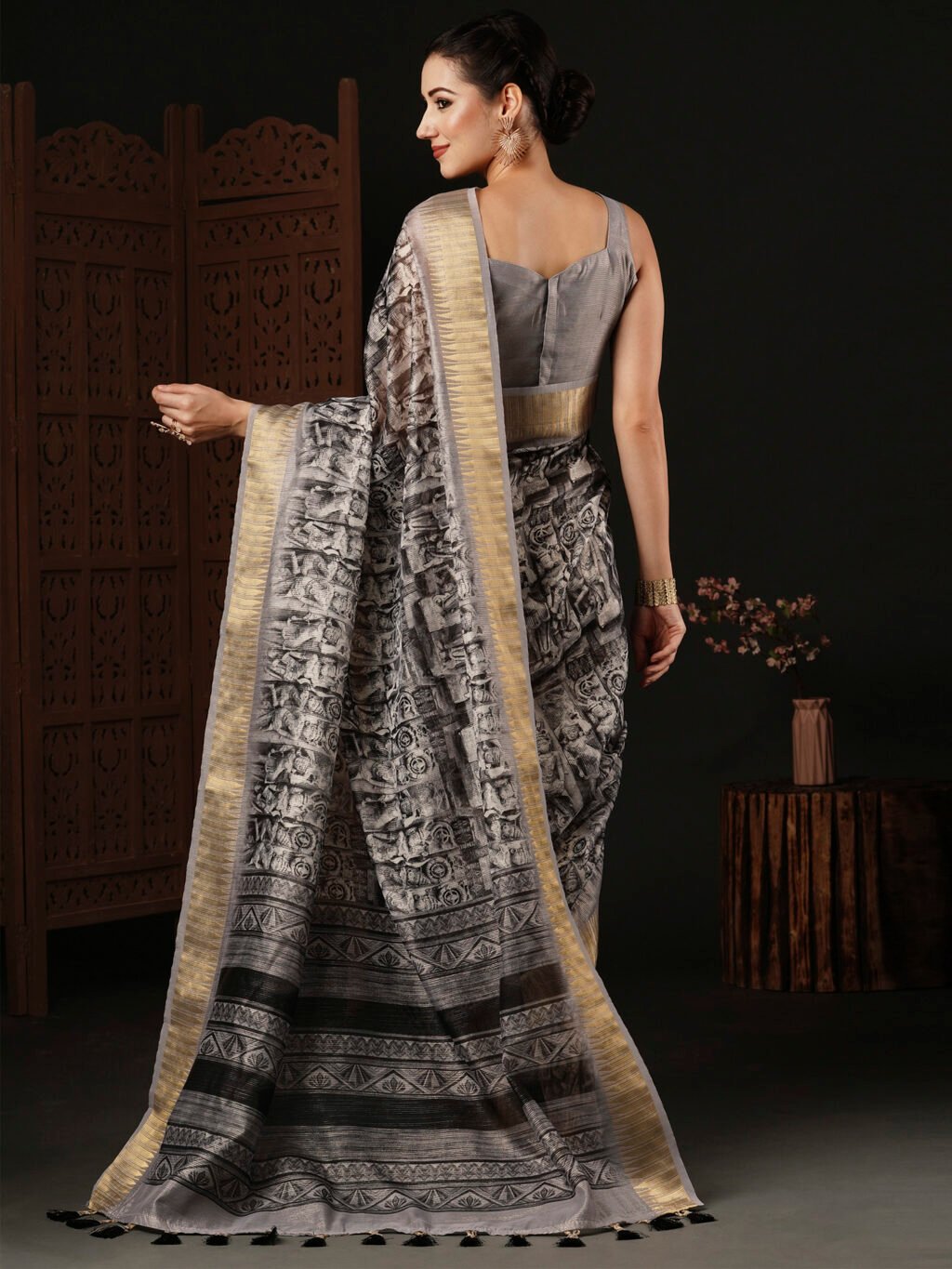 showcasing the beauty and craftsmanship of Silk Saree.